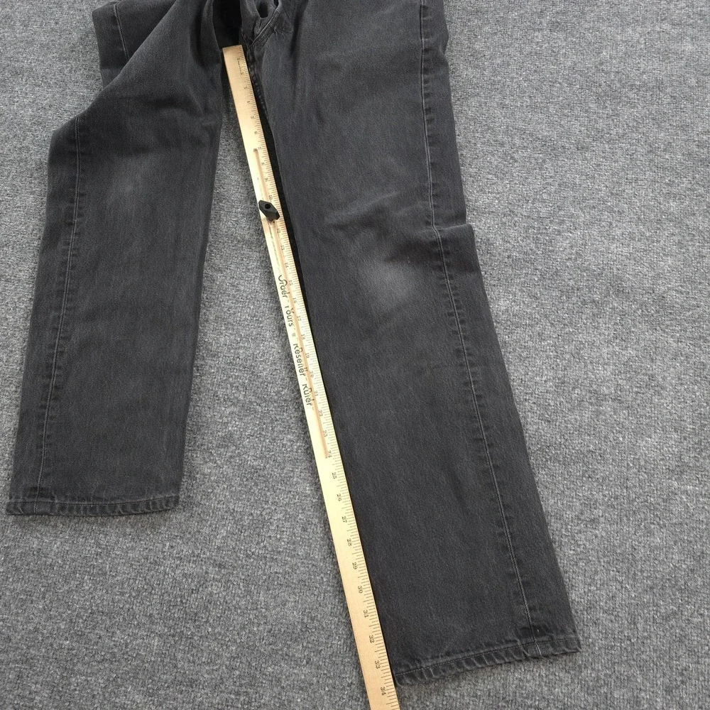 Vintage Levis 501 Jeans Mens 32x34 Black Denim Button Fly Red Tab Work USA Y2K